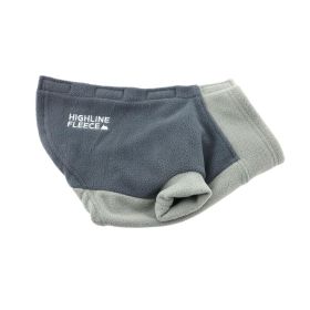 Highline Fleece Dog Coat (Color: Two Tone Gray, size: Size 16LC)