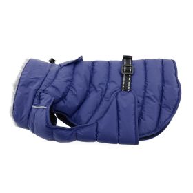 Alpine Extreme Weather Puffer Coat (Color: navy blue, size: small)